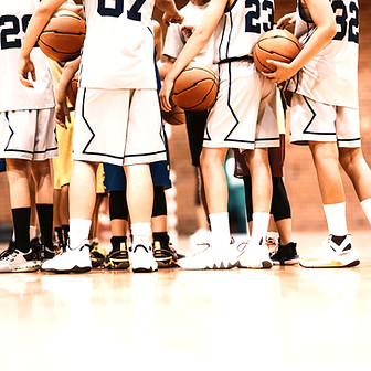 Junior Basketball Team During Training C