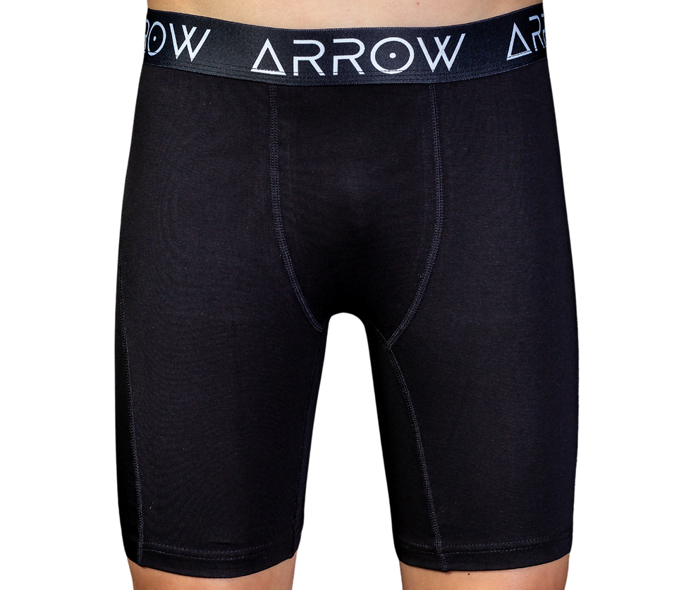 Black and white cotton underwear front view.