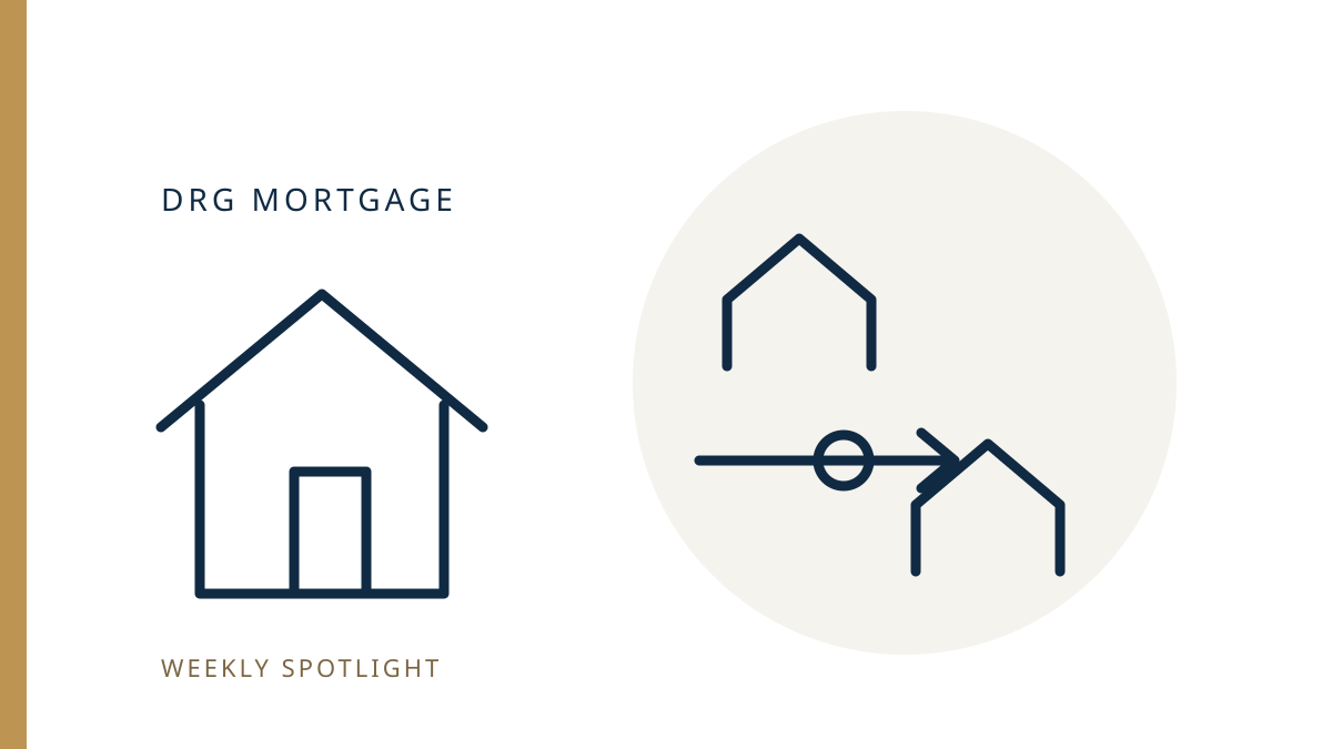 Two homes connected by a purchase-to-sale timeline with a payoff checkpoint.
