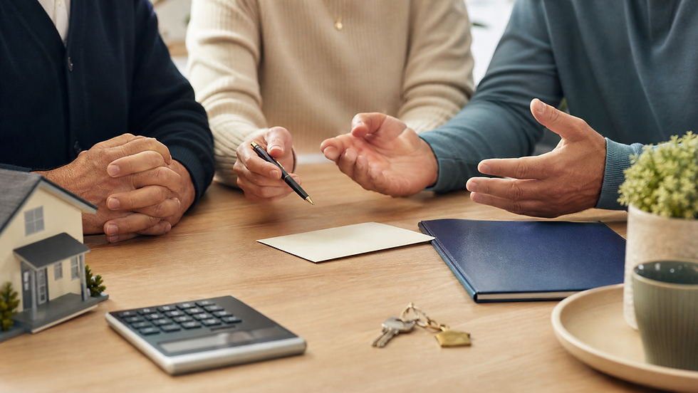 Family discussing gift funds and co-borrowing for a home purchase