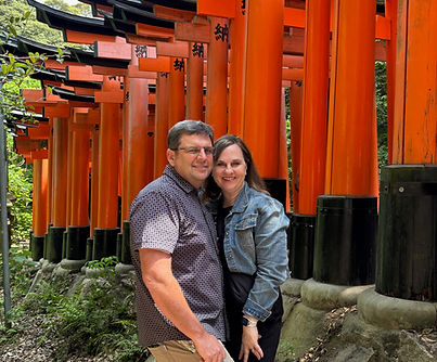 Jodi Wooten and her family visiting Sensō-ji Temple during a trip to Tokyo, Japan.