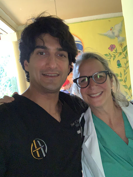 Dr Omar Hussain with colleague