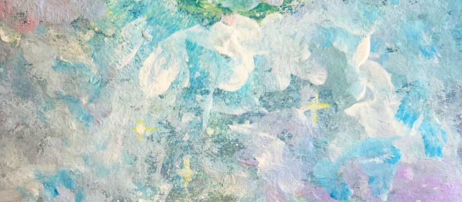 星月に寄り添う緑光|太陽と月の幻想アート