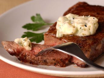 beef steak with truffle butter