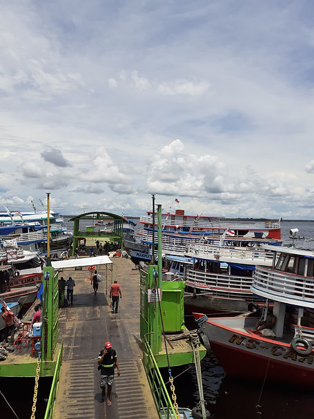 Ferries at the Rio Negro pier in Manaus