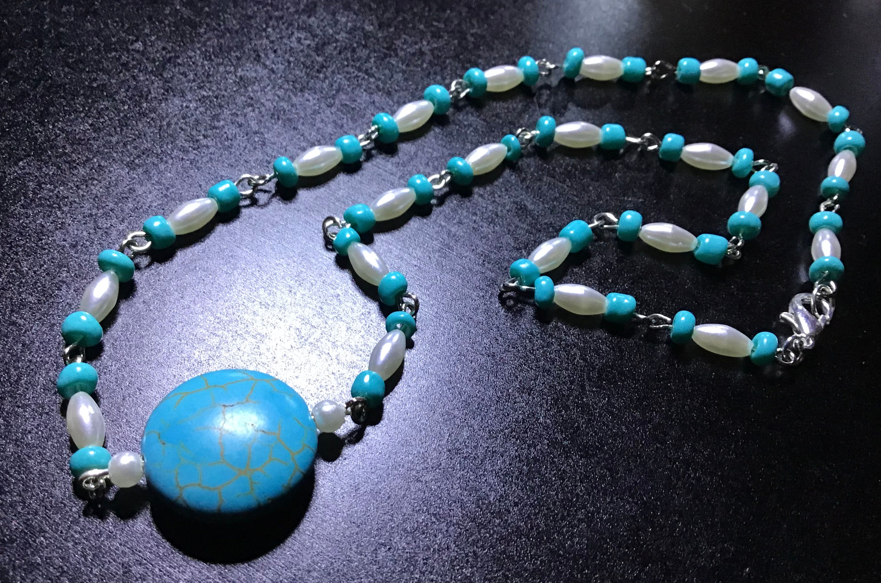 Autumn Sky & Clouds Necklace