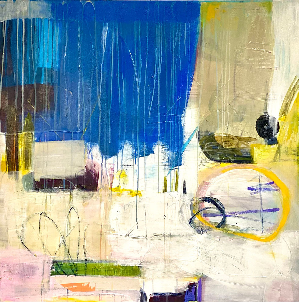Beach Summer Sun and Sand inspired large painting