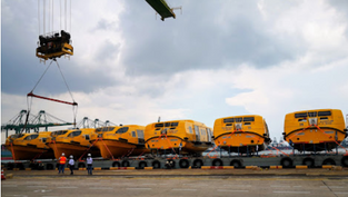 Barging of LIFEBOATS