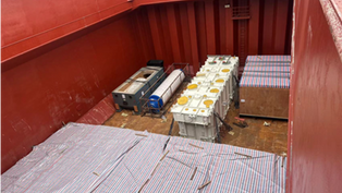 354m3, 173 TONS pre-carriage and port handling