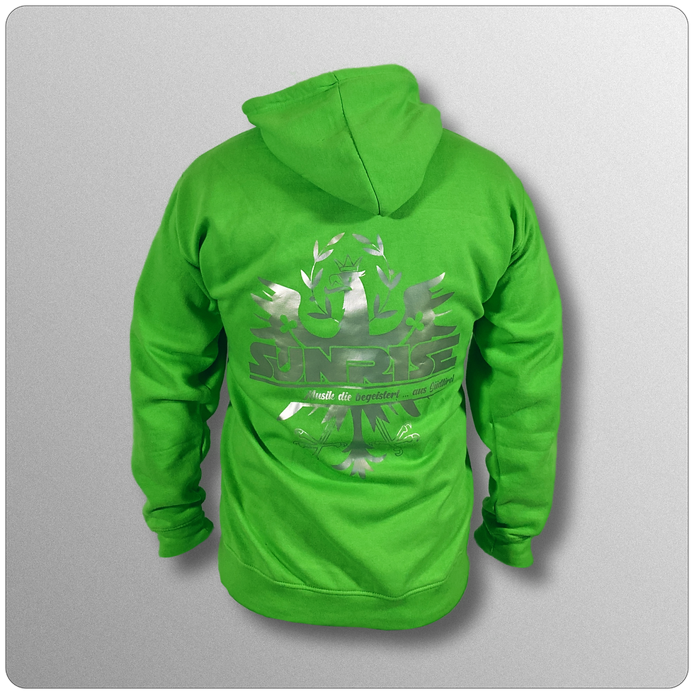 Miniaturbild: Kapuzen-Hoodie mit silbernem Druck