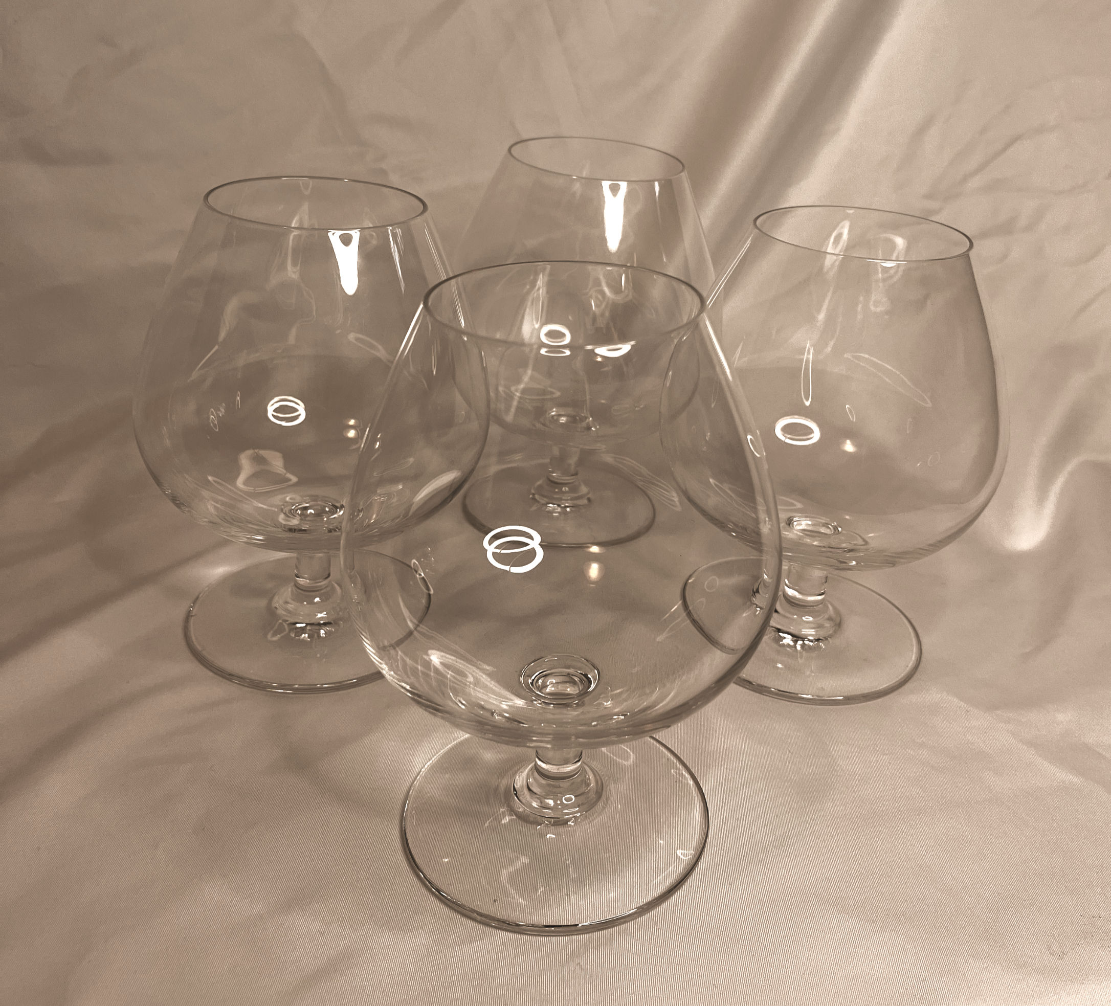 4 Verres Cognac, Cristal Saint Louis