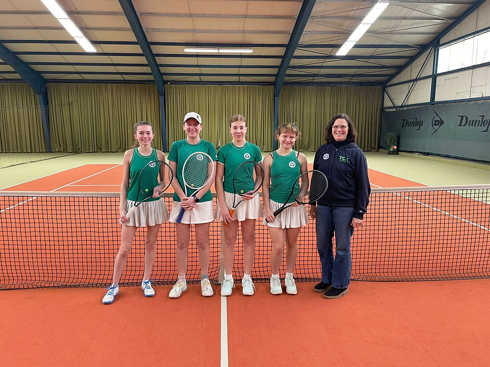 U18w v.l. Mia, Josephine, Karolina, Luzi und Trainerin Ariane