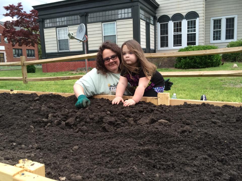 Busting dirt clumps with mom