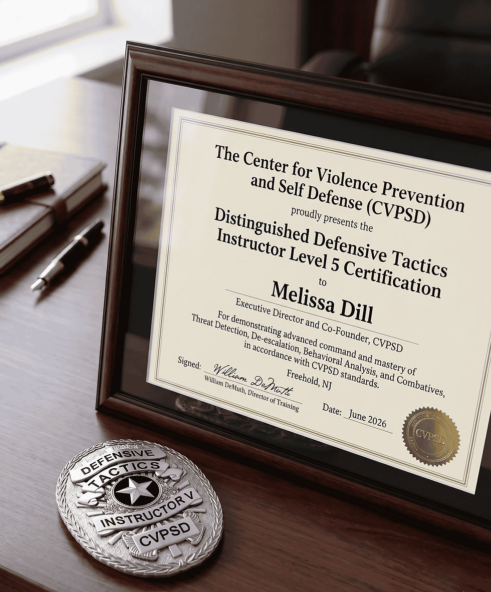 Melissa Dill Earns Distinguished Defensive Tactics Instructor Level 5 Certification from CVPSD