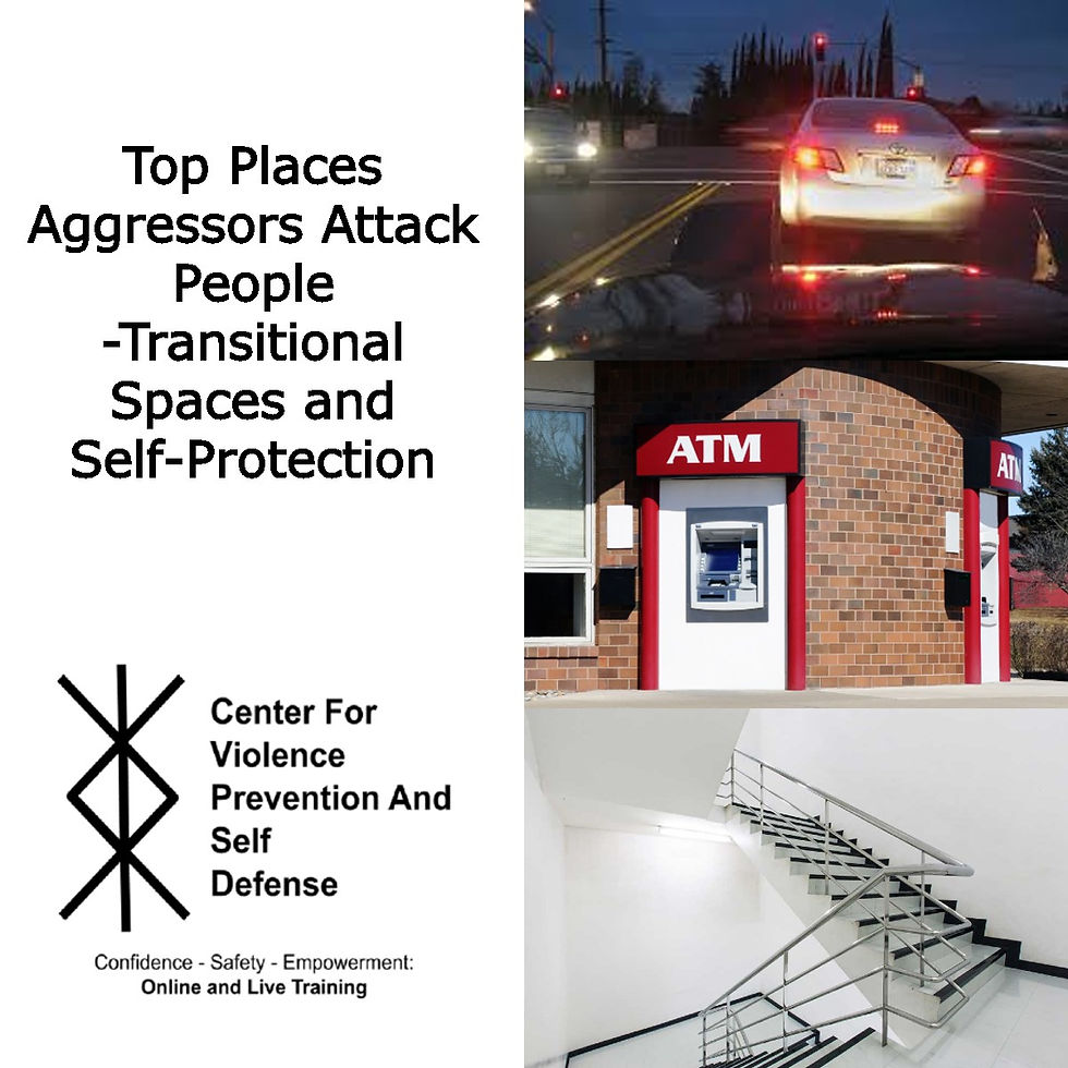Top Places Aggressors Attack People -Transitional Spaces and Self-Protection