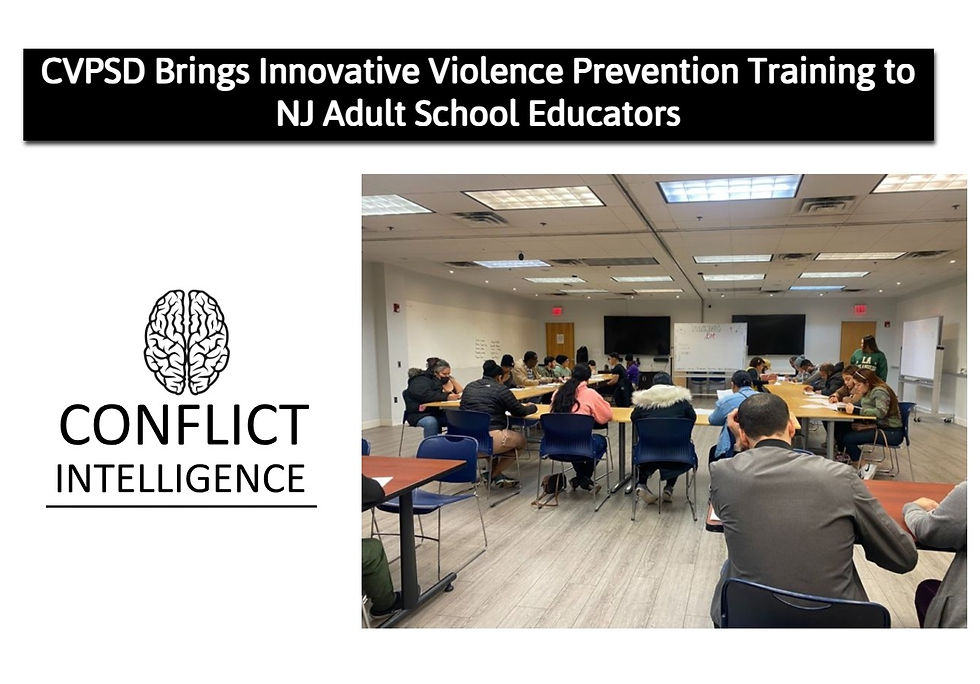 CVPSD Brings Innovative Violence Prevention Training to NJ Adult School Educators