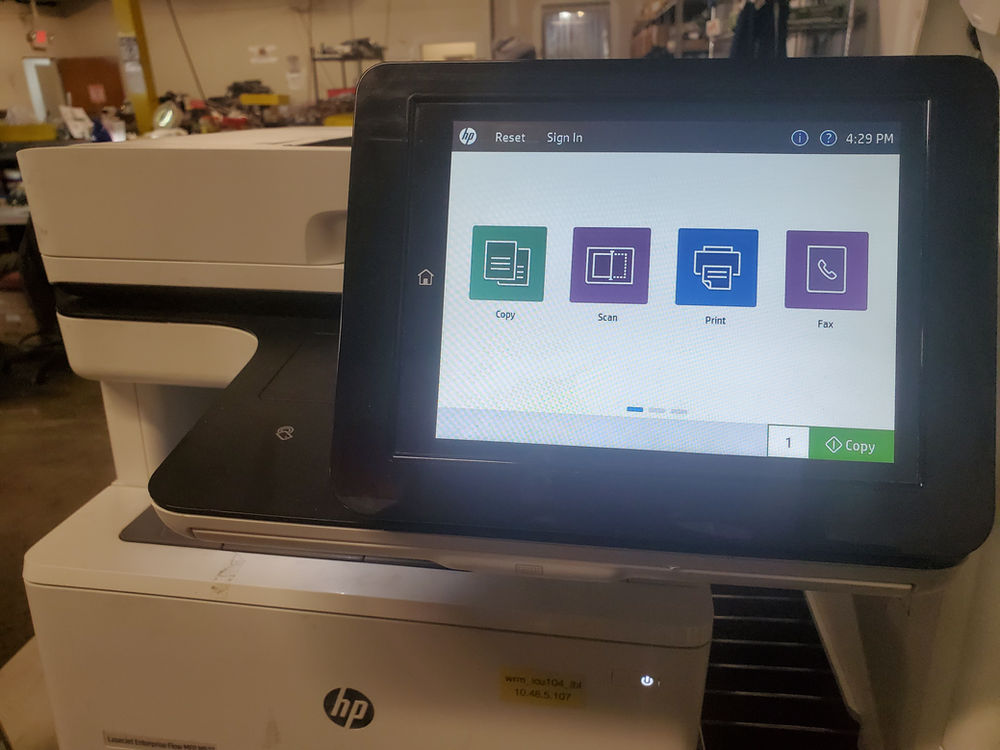 hp m577 service access code
