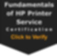 HP Printer Service Certification