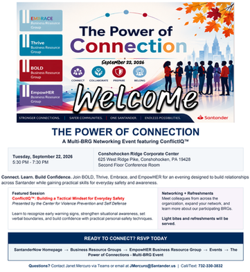 Be Part of Santander’s Power of Connection, a Special multi-BRG Networking Event