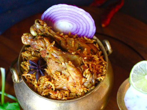 Rajugari Kodi (chicken) Pulao