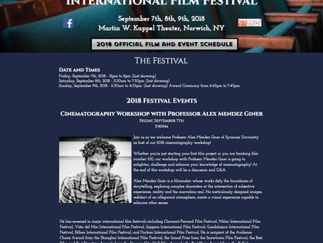 Special Presentation and Cinematography Workshop at Twin Tiers International Film Festival