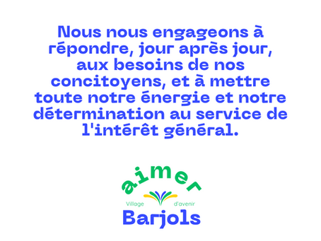 Pour vous, pour Barjols, on continue