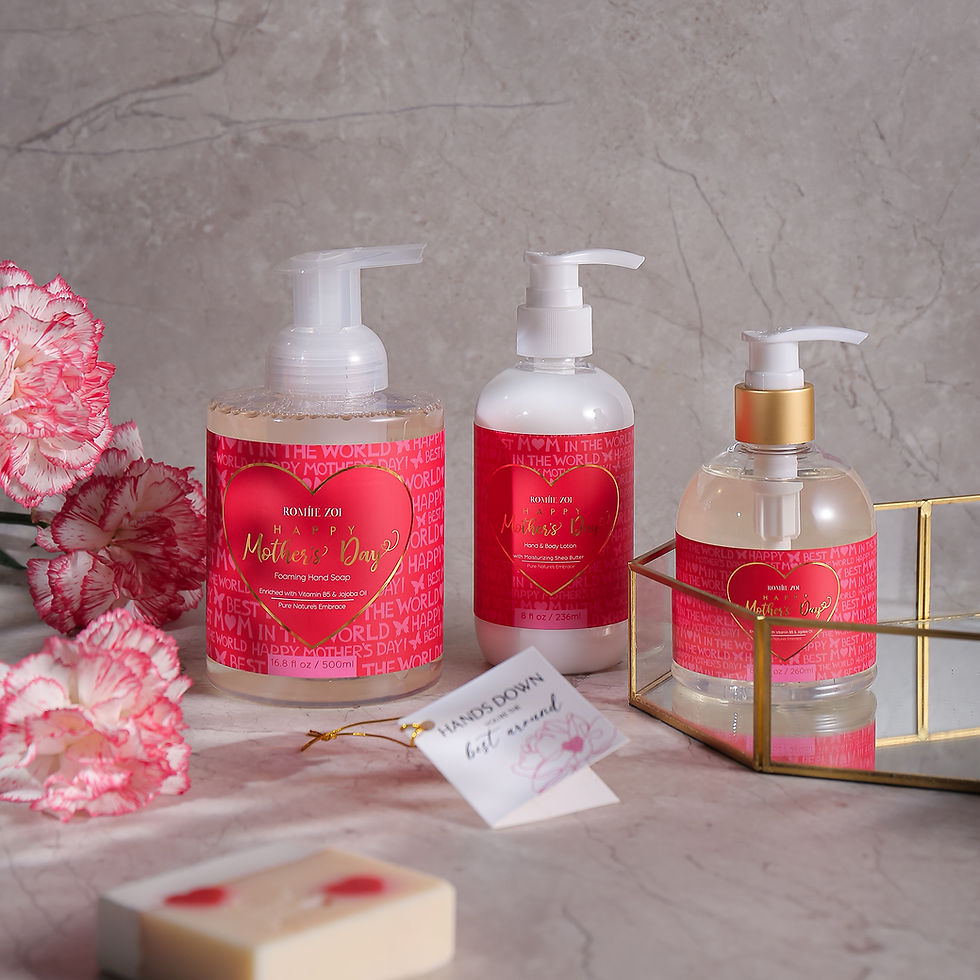 for Mother's Day Gift Basket Red Infused with Rose Scented Aroma