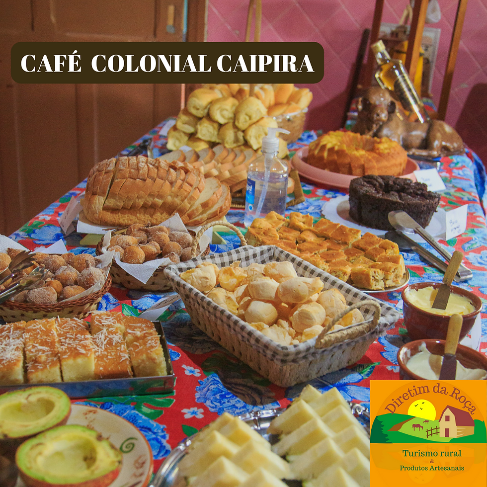 mesa com café mineiro completo, pão de queijo e doce de leite