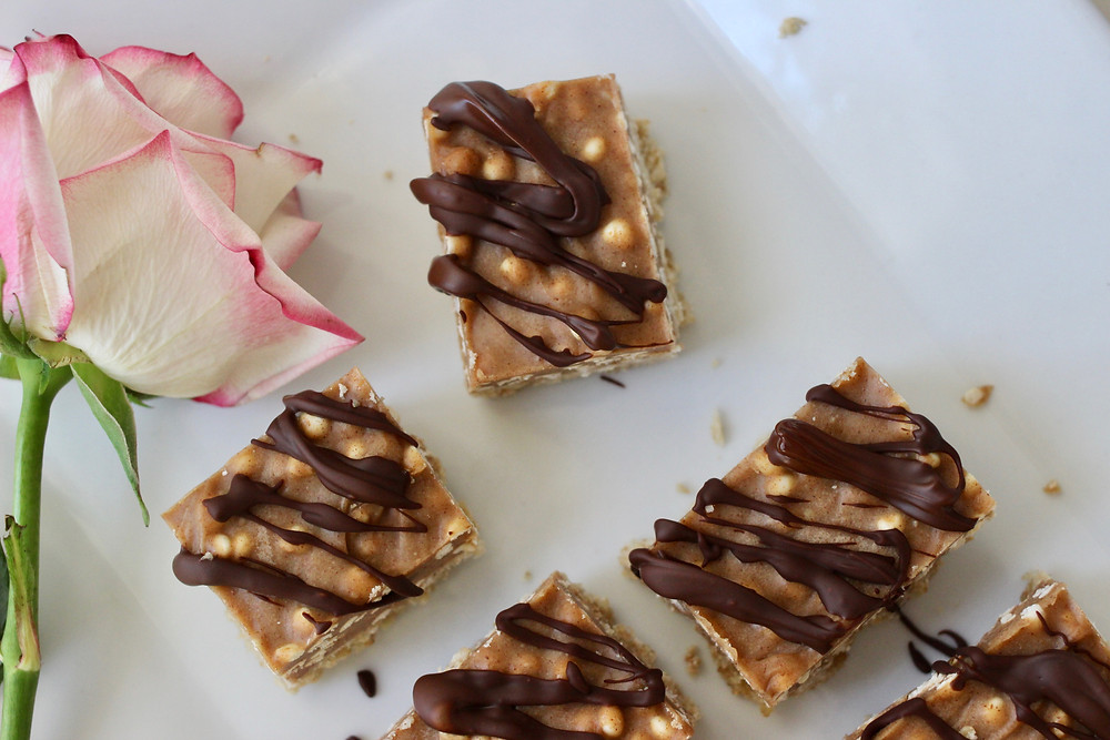 crispy chocolate almond butter bars recipe