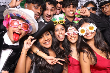 guest having fun with our Selfie Photobooth