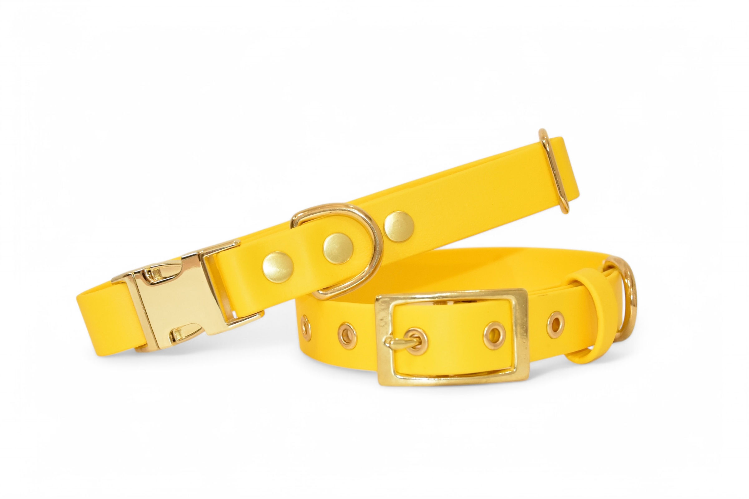 Collier jaune - Biothane