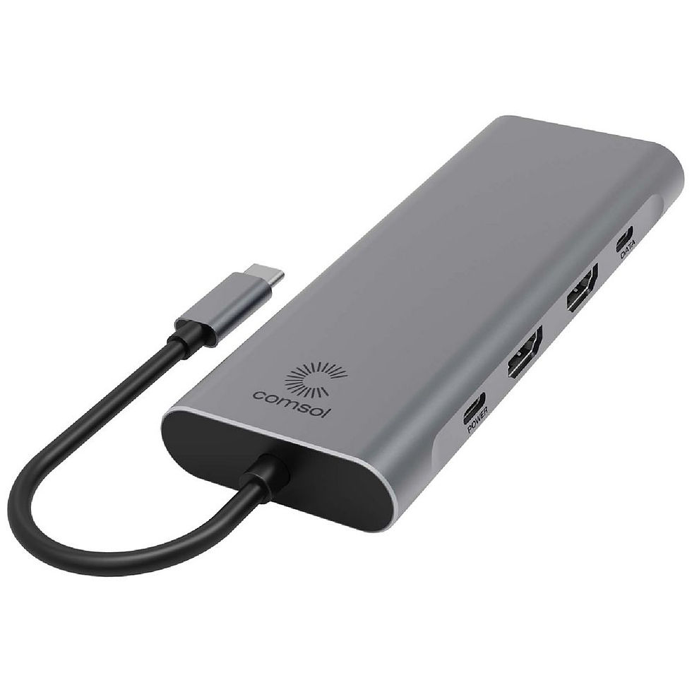 Thumbnail: Comsol USB-C to Dual 4K HDMI Hub Multi-Port Adapter for Windows CMMP10