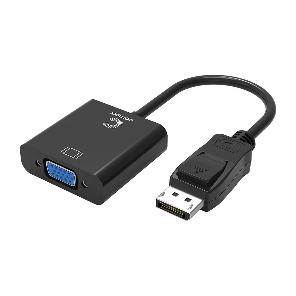 Comsol DisplayPort Male to VGA Female active adapter DP-VGA-AD, 20cm black cable