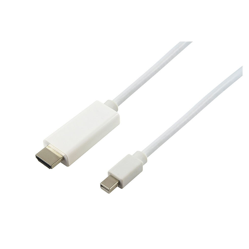 Comsol MD-HDMI-010 1m Mini DisplayPort to HDMI male cable, white, 4K UHD for Mac, Windows & Ultrabook