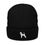 Thumbnail: Ribbed knit beanie | German Poodle Embroidered Beanie | 