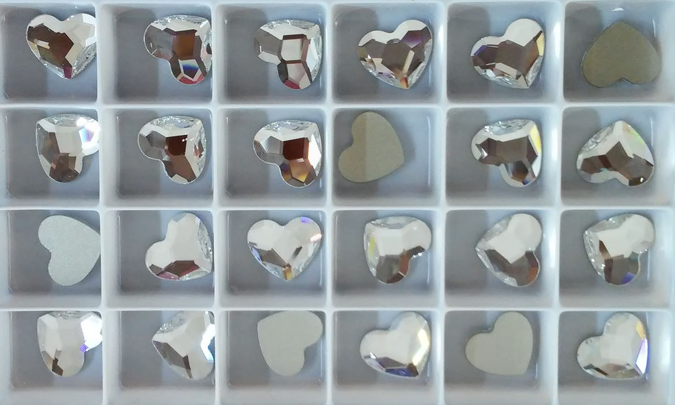 Miniatura: 2808 Heart flat back Crystal
