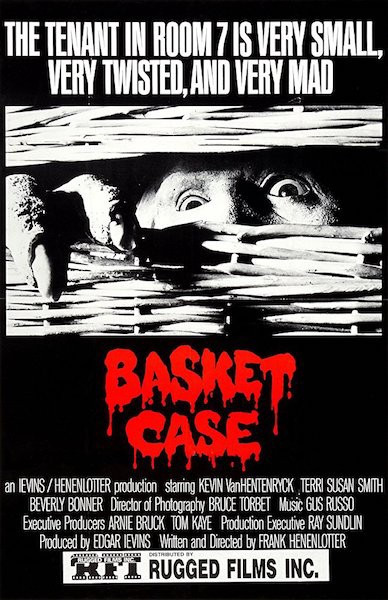 The front cover of the horror movie Basket Case