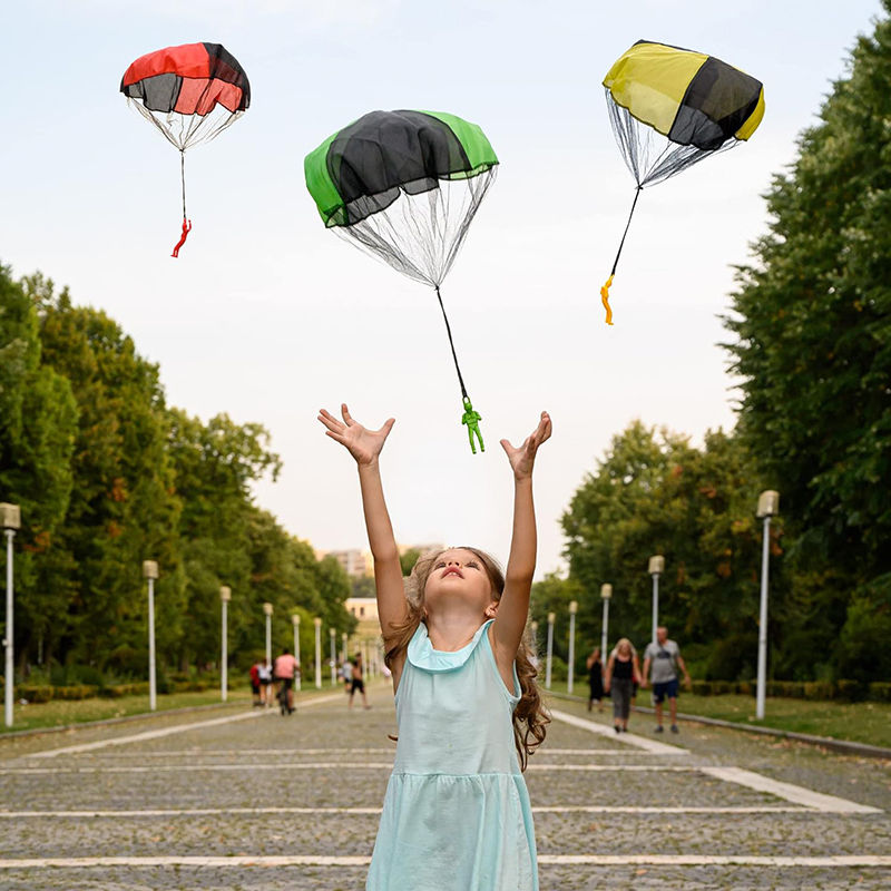 Thumbnail: Parachute Toys for Kids Tangle Free Outdoor Flying Parachute Men Outside Toys Ea