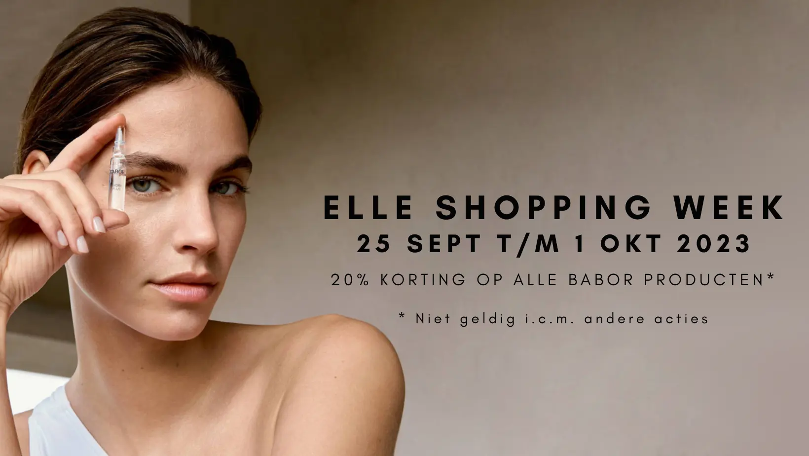 Actie Elle shopping week bij huidstraling marisa dost huidstudio leek 20 procent korting o