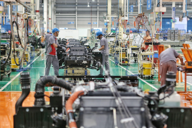 Indonesia manufacturing factory workers and production line