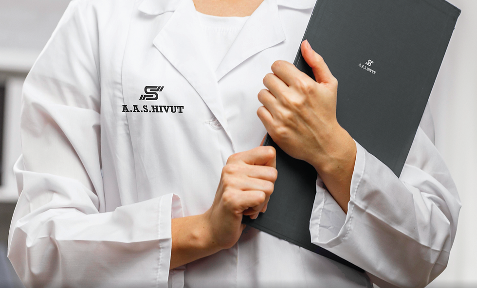 A.A.S Hivut brand identity showcasing logo design, visual system, and industrial print materials.