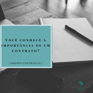 A importância de um CONTRATO