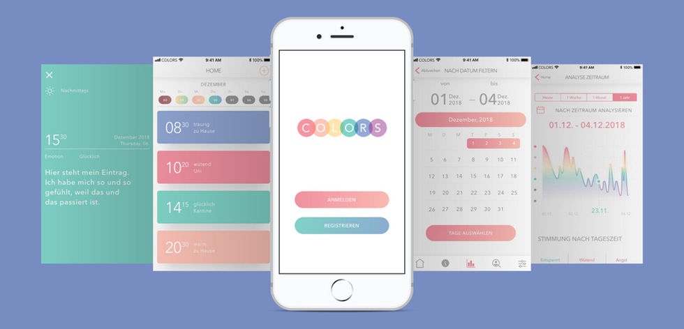 Finales Screendesign COLORS