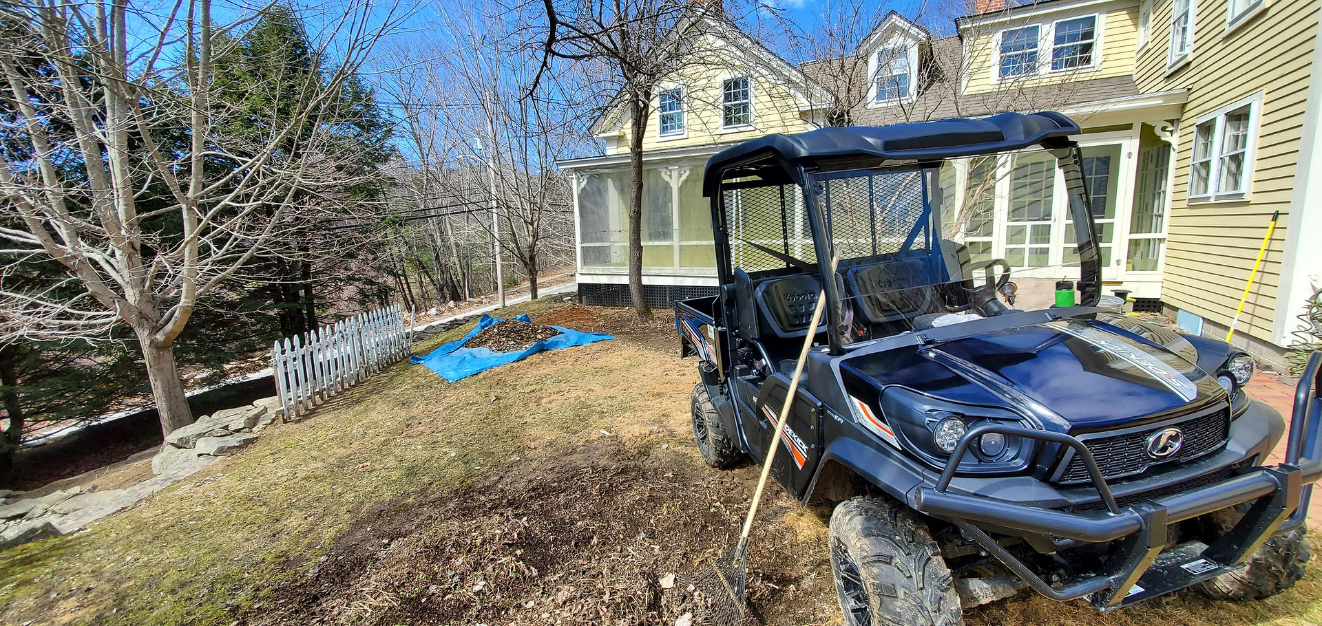 Wine doing yard clean-up.