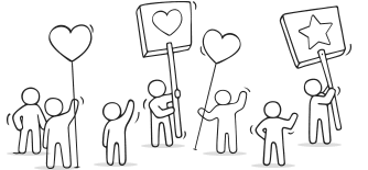 izquierda de la multitud