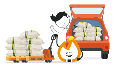 punto de recogida de leña