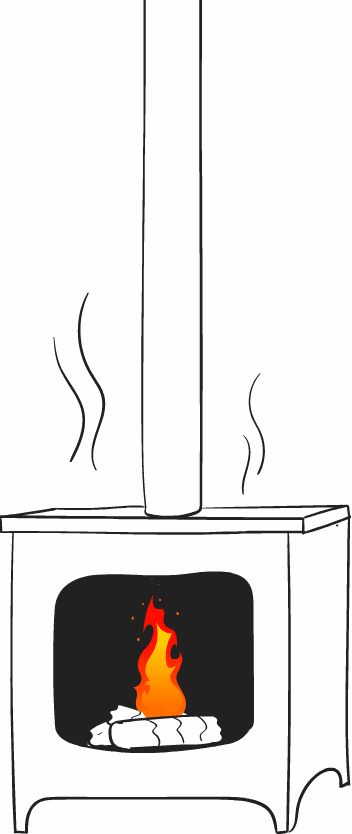 fuego de madera