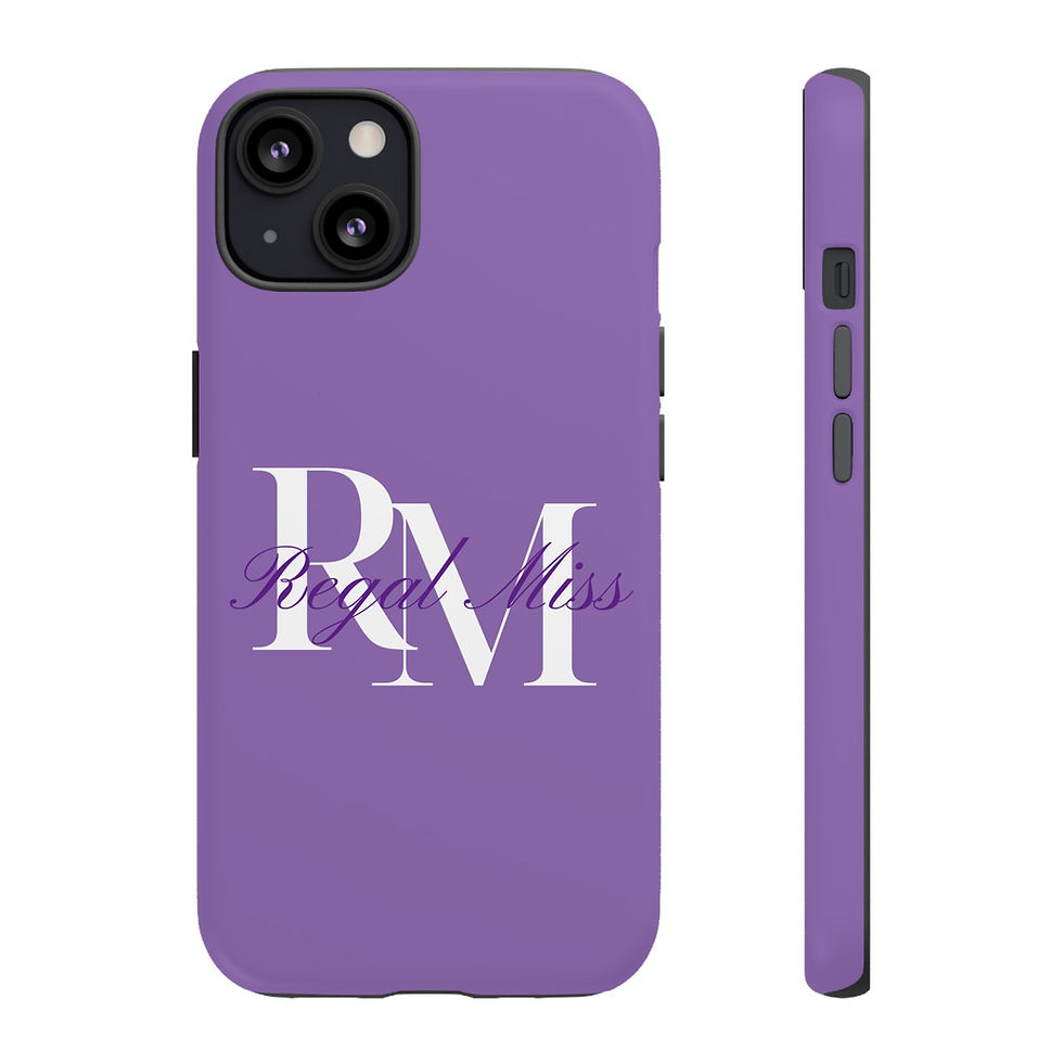 Thumbnail: Personalized Purple Tough Phone Case - Stylish & Durable with PM Design