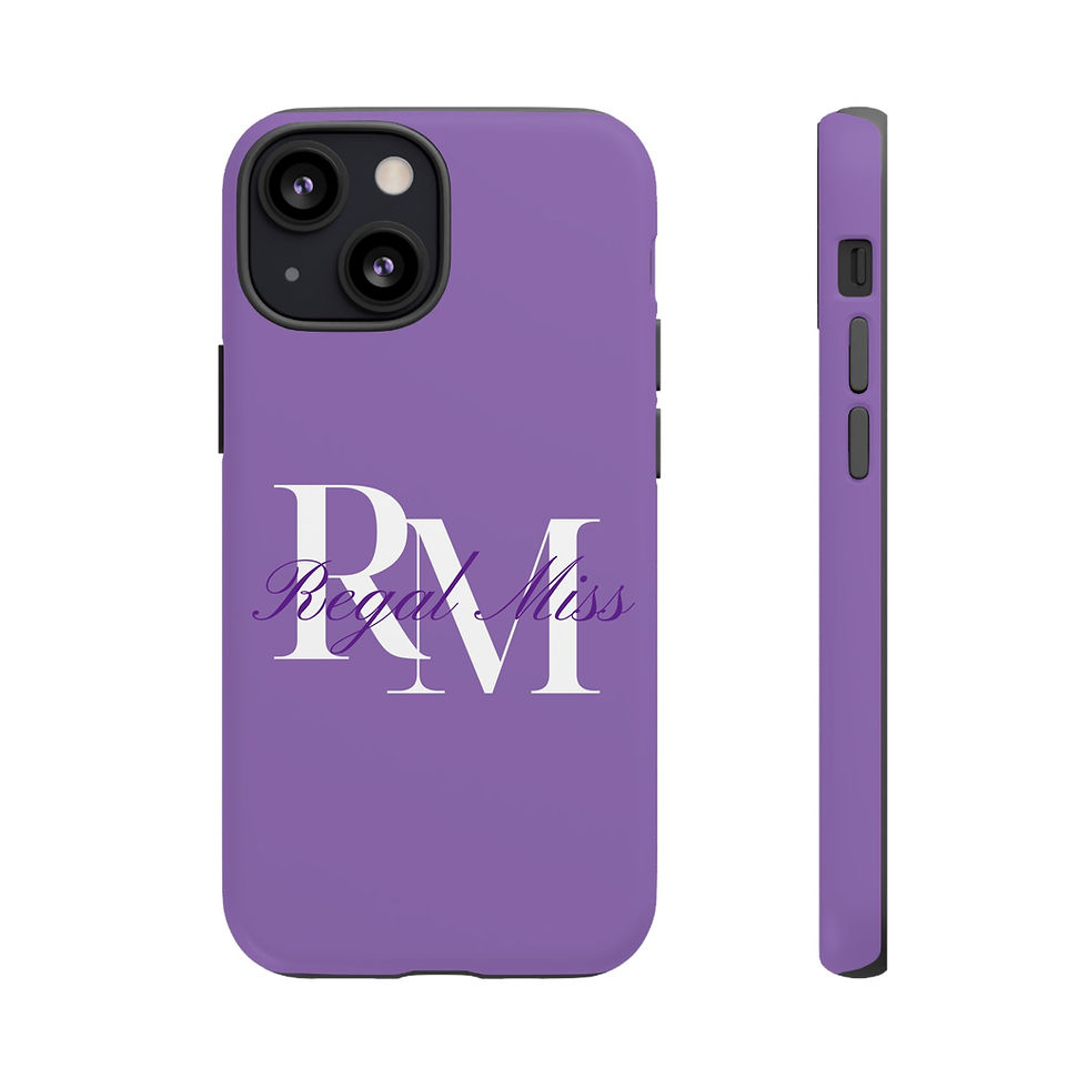 Thumbnail: Personalized Purple Tough Phone Case - Stylish & Durable with PM Design