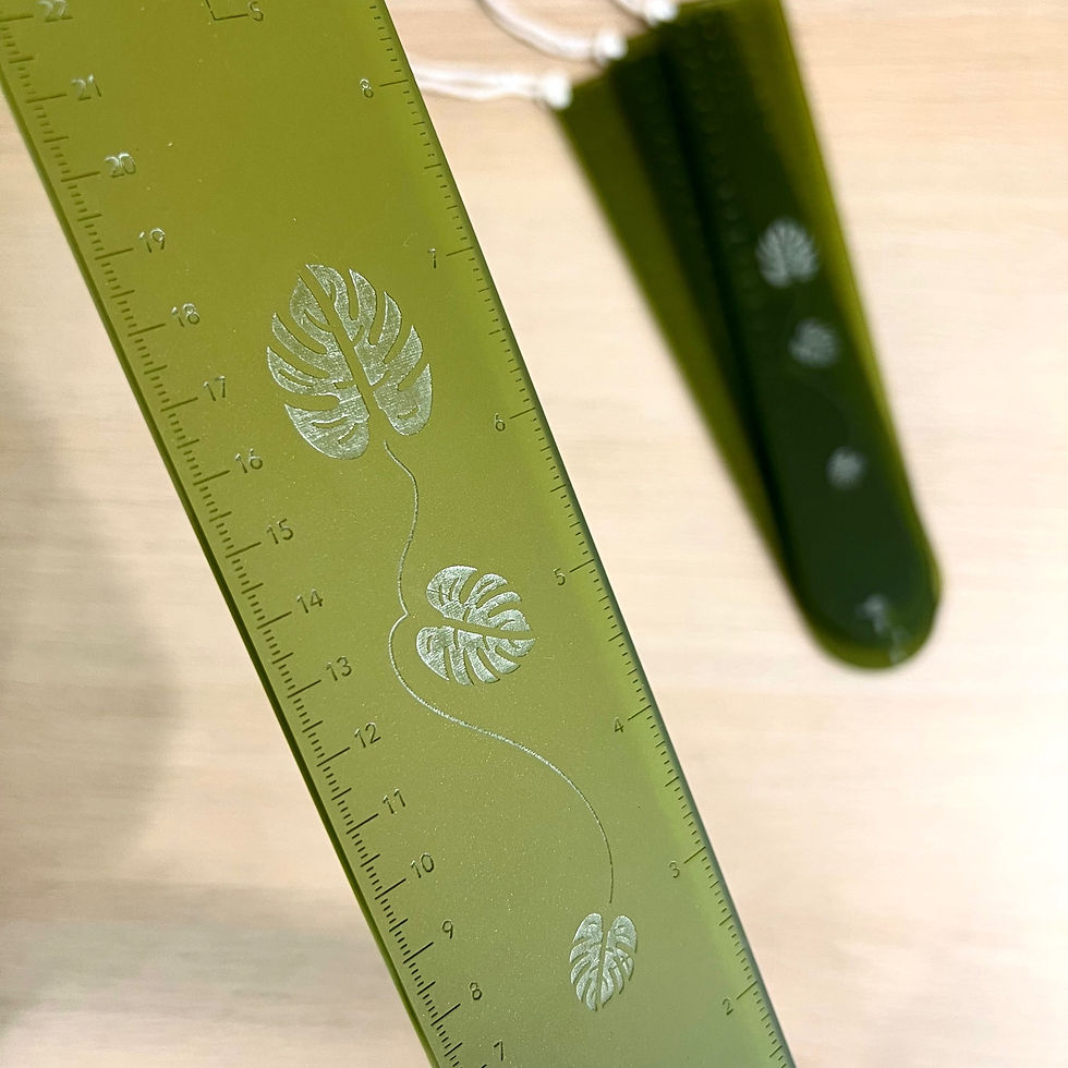 Thumbnail: Sock Ruler - Monstera